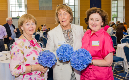 A group photo of UCD alumni at their class reunion.